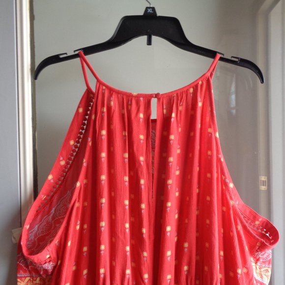 Mudd high neck pattern jumpsuit boho print lightweight 2X junior - Picture 12 of 16